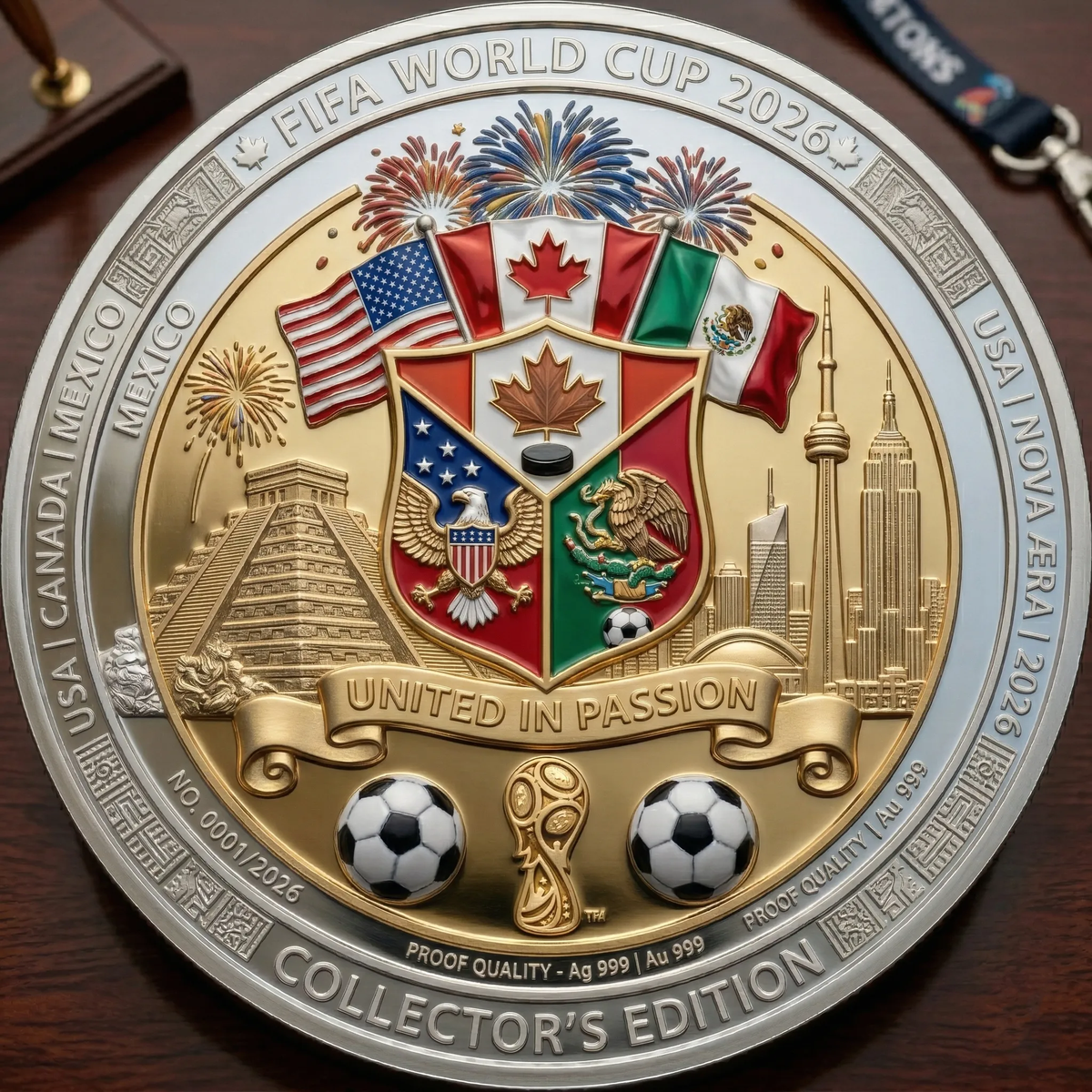 ⚽2026 m. „Legacy“ pasaulio taurės iššūkio moneta🏆 ★RIBOTAS LEIDIMAS • TIK 2026 VIENETAI★-LT