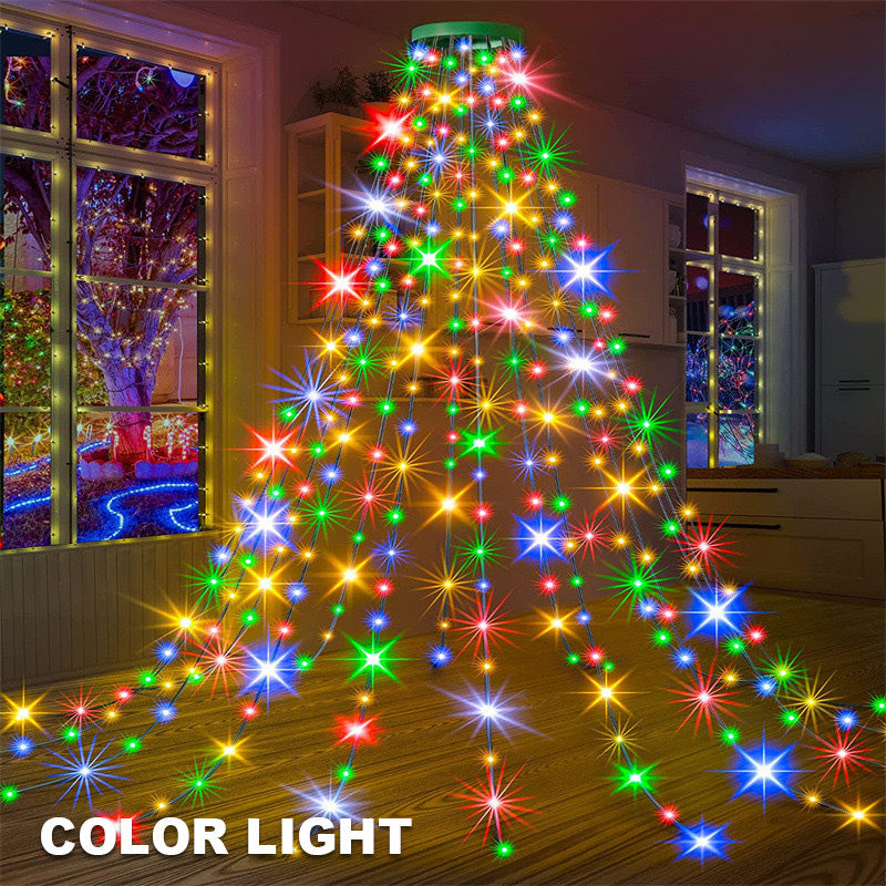 🎄 Φωτιστικό LED για χριστουγεννιάτικο δέντρο σε σχήμα πεντάκτινου αστεριού 🎄-SI