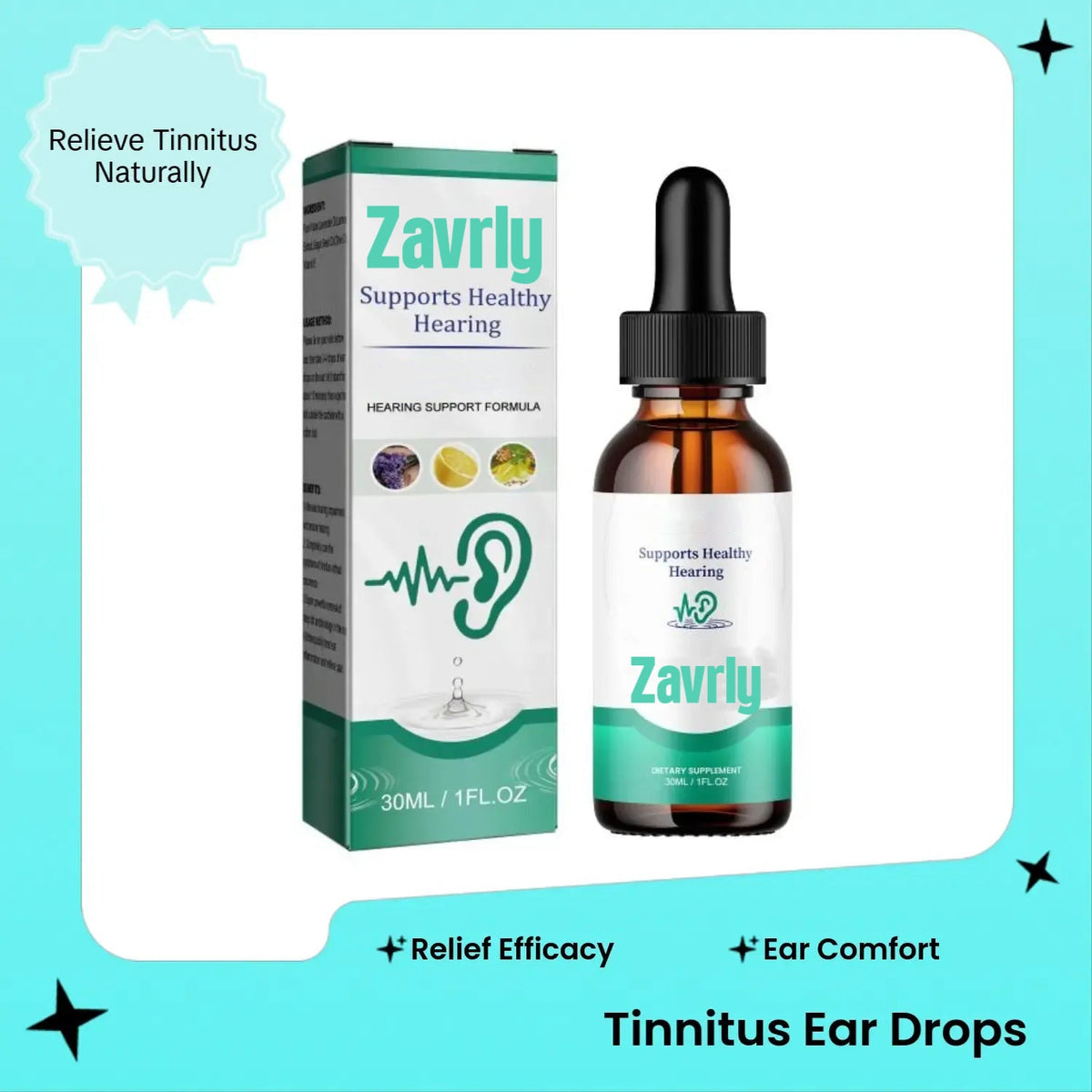 „Zavrly Tinnitus“ ausų lašai švarioms ausims ir visiškam komfortui – akimirksniu palengvinkite spengimą ausyse ir ausų diskomfortą🎶-LT