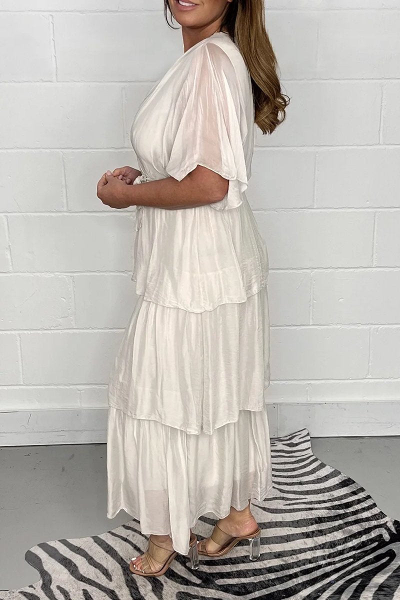 👗V-kaelusega šifoninė suknelė💕