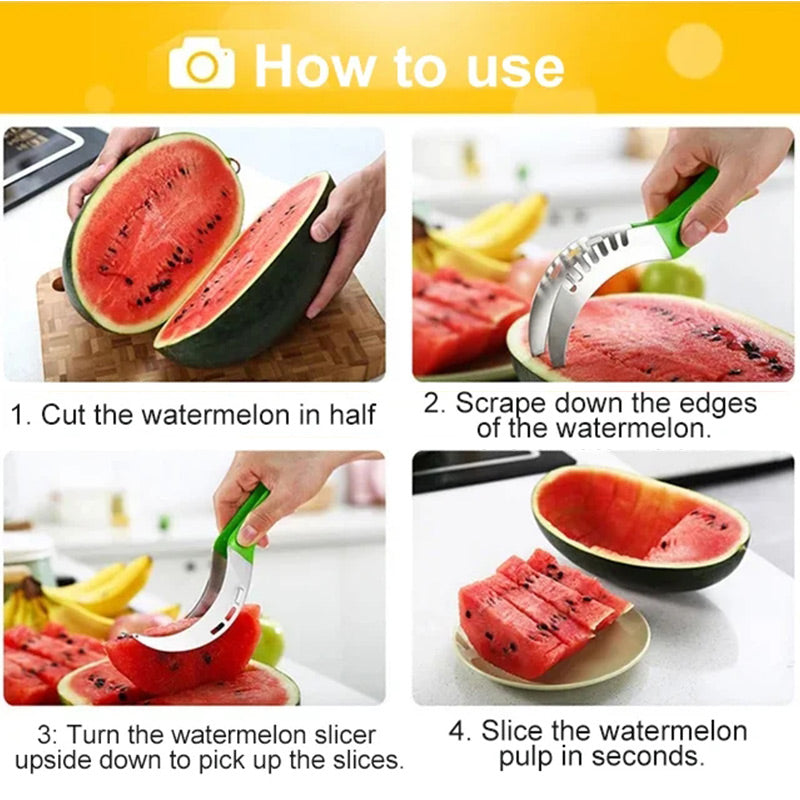 🍉🔪Ανοξείδωτος κόφτης φρούτων Daugiafunktinė