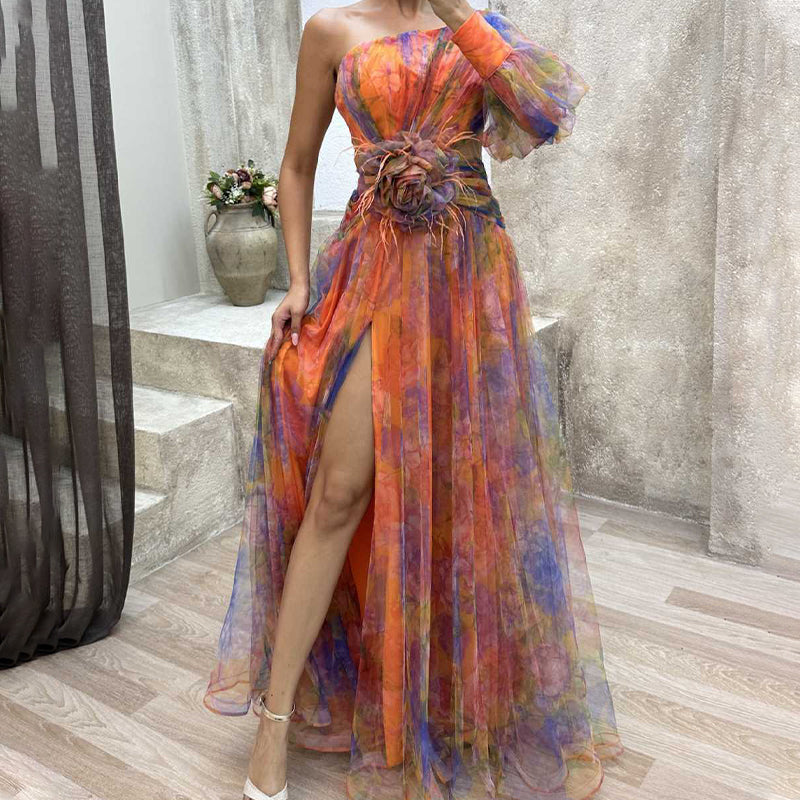 ✨【Μάγος αδυνατίσματος】. Φόρεμα Mirage Color Block✨-GR