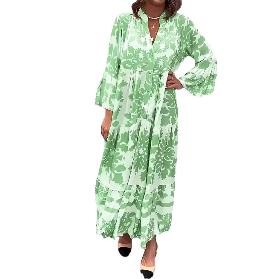 【🌷S-4XL】🌸Moteriška suknelė ilgomis rankovėmis-LT