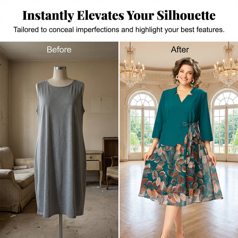 ✨Moderna ženska obleka v kontrastnih barvah-SI