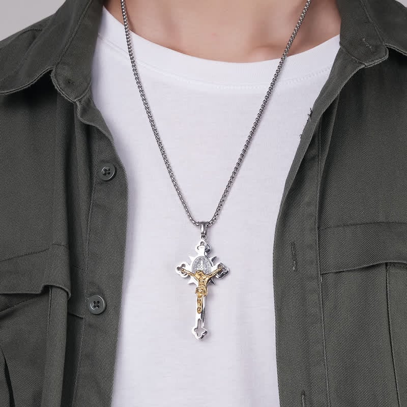 ✨Σταυρό μενταγιόν – 🙏Ευχαριστώ όσους το φοράνε-GR 