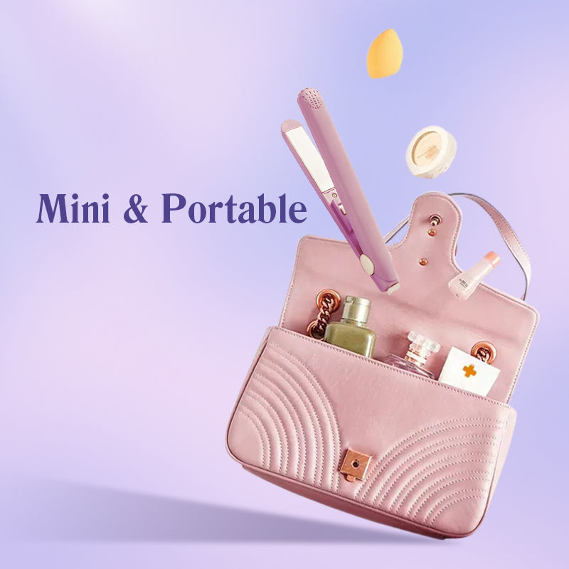🔥2-in-1 mini garbanojimo geležis ir plaukų lygintuvas 