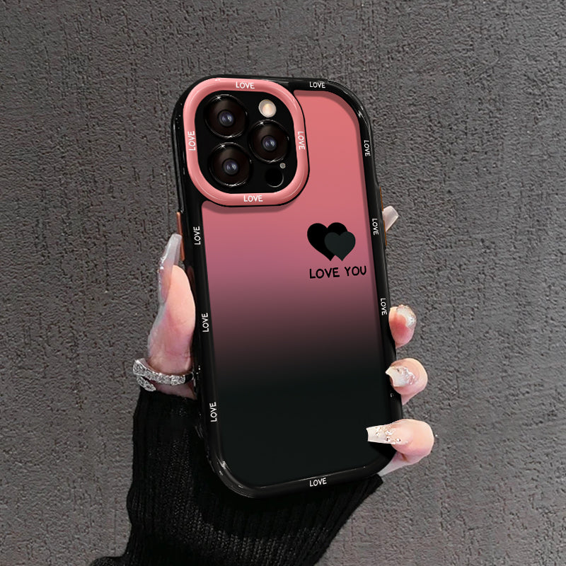 Θήκη iPhone με ματ ντεγκραντέ – Σ' ΑΓΑΠΩ ΚΑΙ ΚΑΛΗ ΤΥΧΗ, Smiley Designs-SI