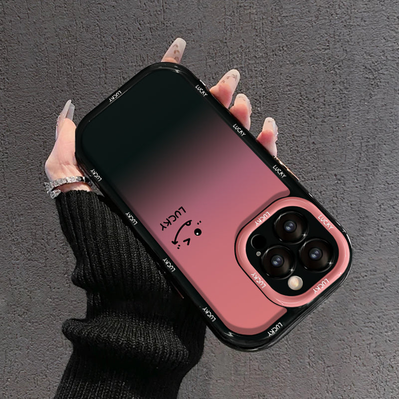 Θήκη iPhone με ματ ντεγκραντέ – Σ' ΑΓΑΠΩ ΚΑΙ ΚΑΛΗ ΤΥΧΗ, Smiley Designs-SI