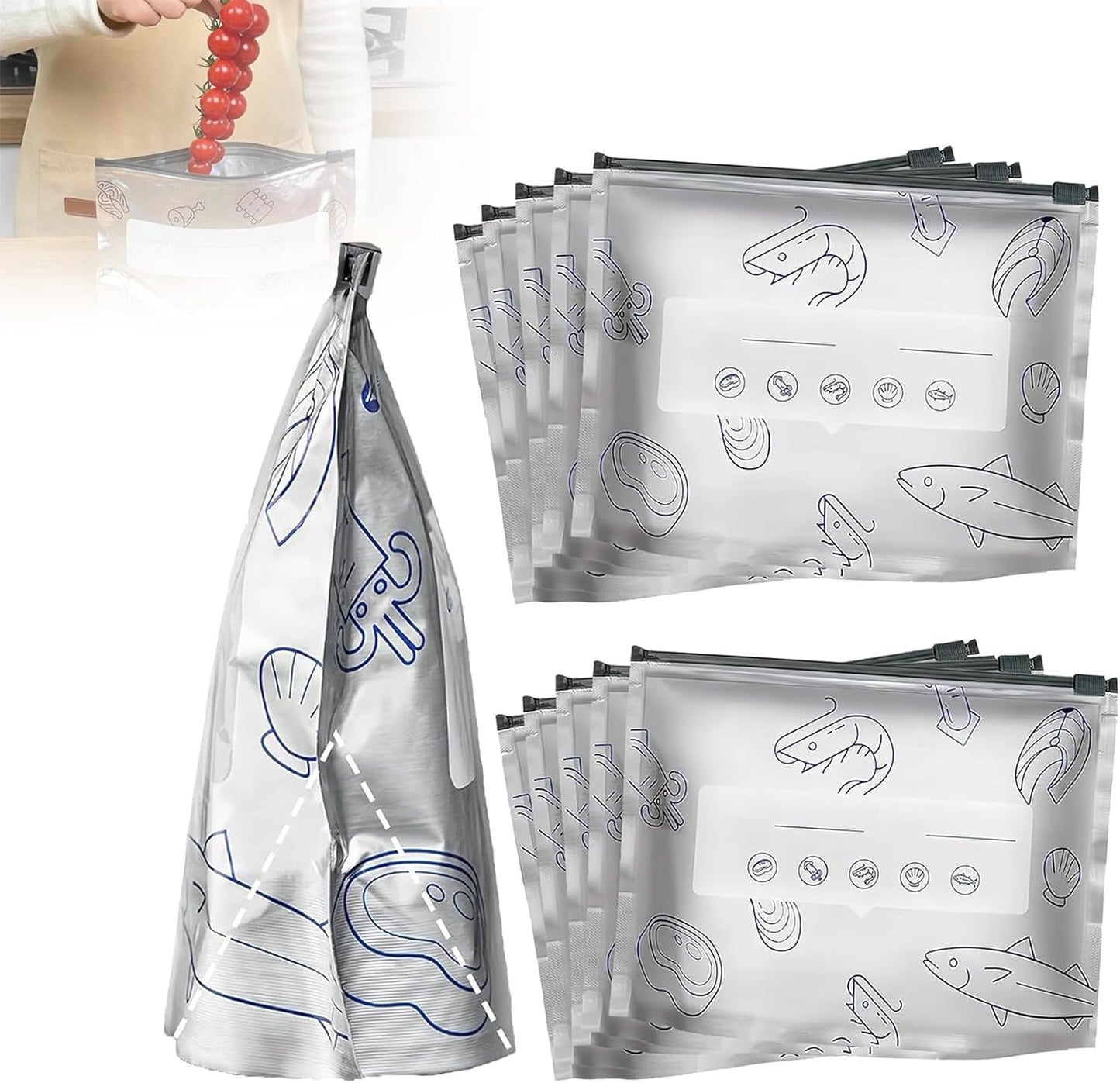 Bolsas de aluminio reutilizables para conservar la frescura: ¡el nuevo mejor amigo de tu cocina! 🍴✨-ES