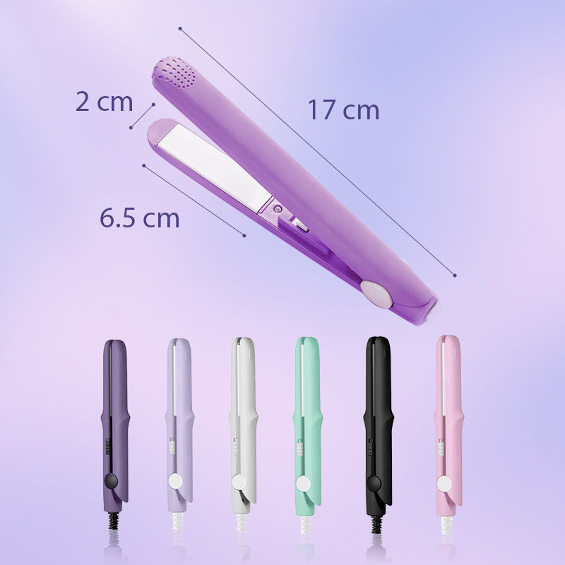 🔥2-in-1 mini garbanojimo geležis ir plaukų lygintuvas 