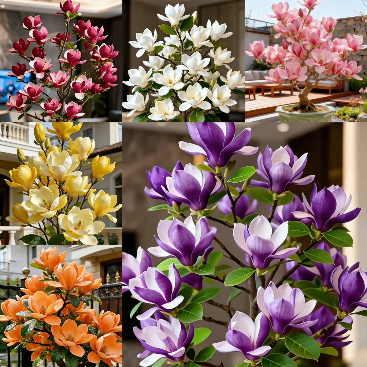 Βολβοί Magnolia liliiflora (μωβ ορχιδέες) 🌸 Τα λουλούδια κρύβουν τα φύλλα, το άρωμα γεμίζει τον αέρα-GR