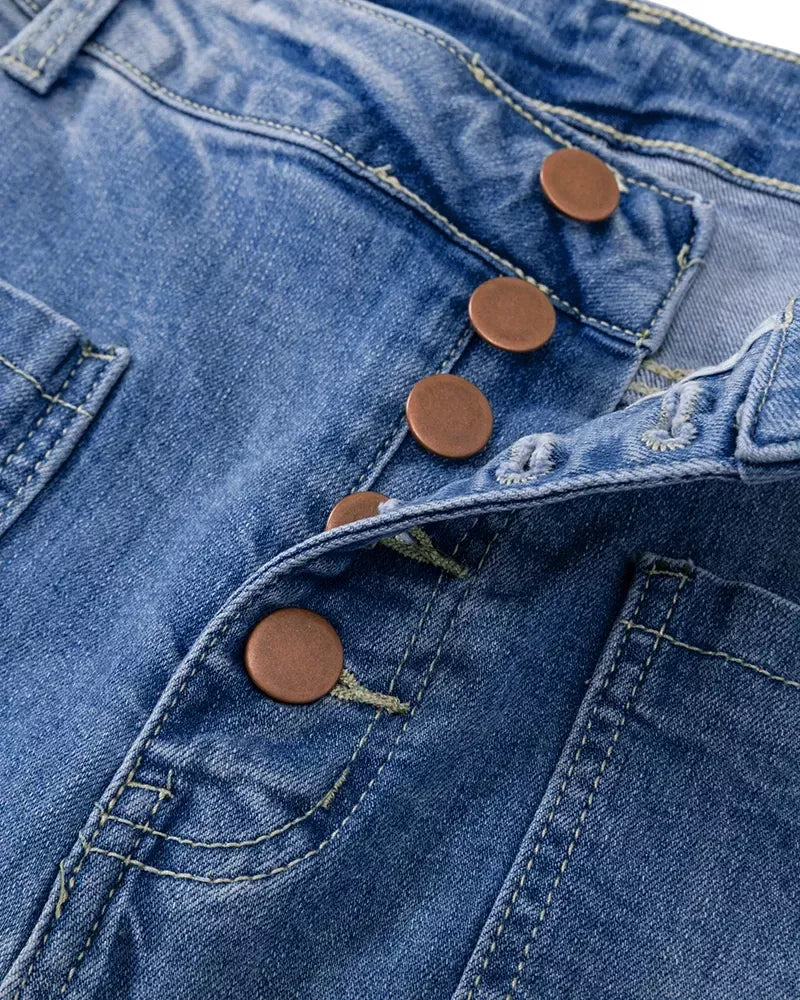 👖Υψηλόμεσο παντελόνι με κουμπιά 