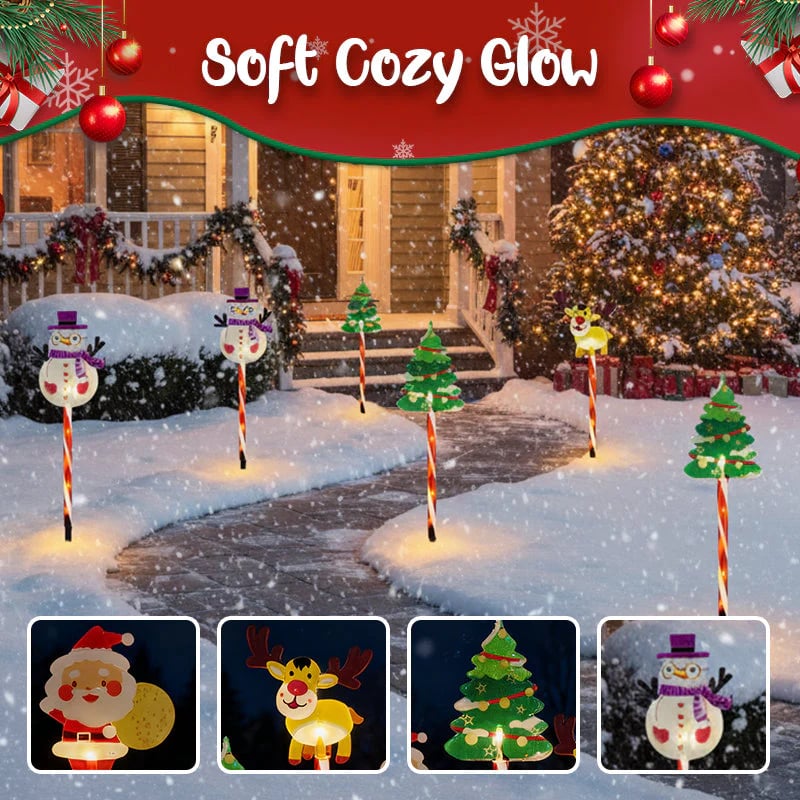 🎄🎁Συσκευασία με 6 κινούμενα χριστουγεννιάτικα λαμπάκια-SI 
