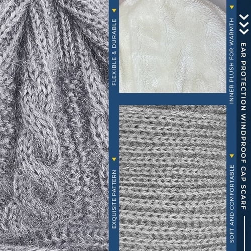 [Zimska razprodaja⛄] Celovita zaščita za ušesa, vetrovno odporna kapa in šal✨-SI