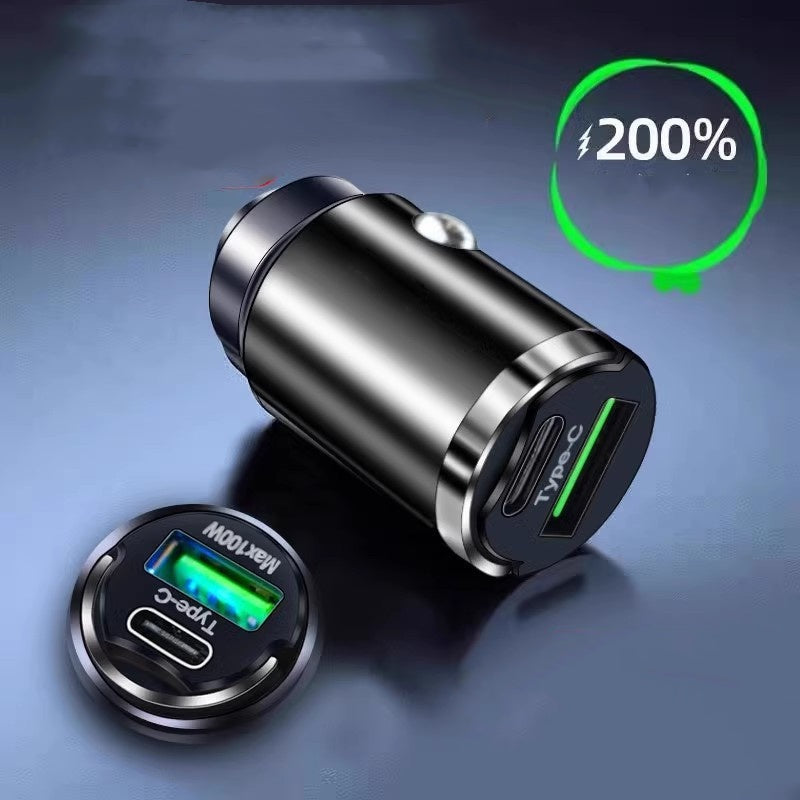 Skriti avtomobilski USB polnilnik z dvojnimi vrati-SI