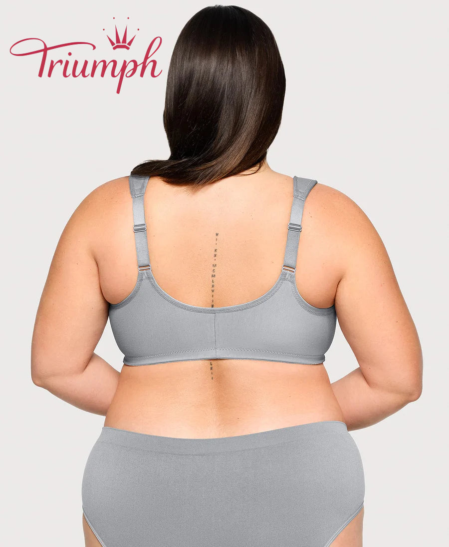 Triumph - (3 τεμάχια) Σουτιέν από βαμβάκι με κεντημένη δαντέλα, κλείσιμο μπροστά-GR