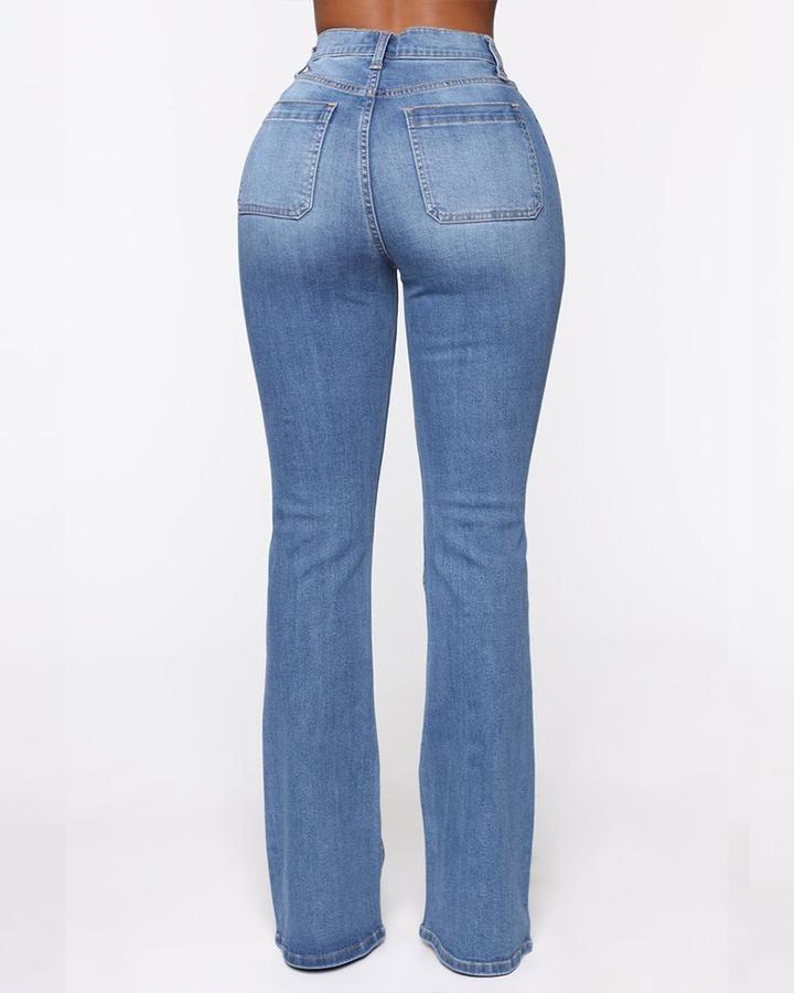 👖Bikses ar ausu vidukli un pogām 