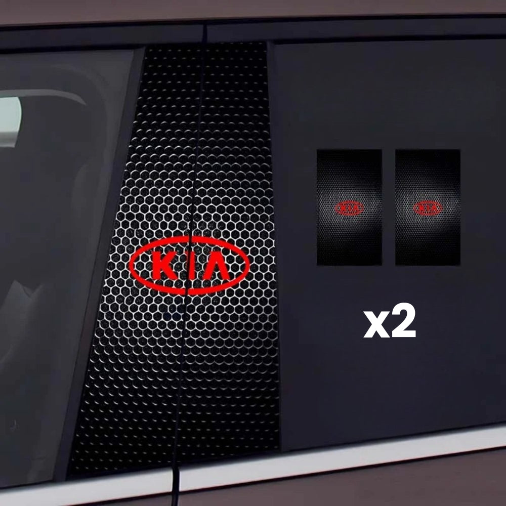 2x automobilio langų lipdukai su logotipu-LT