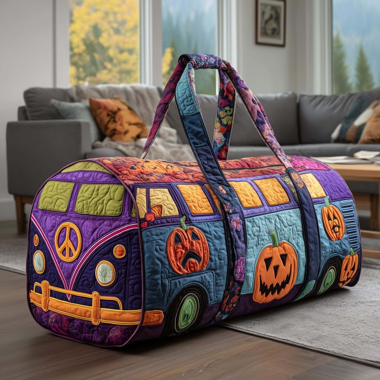 Prešita potovalna torba Hippie Van-SI