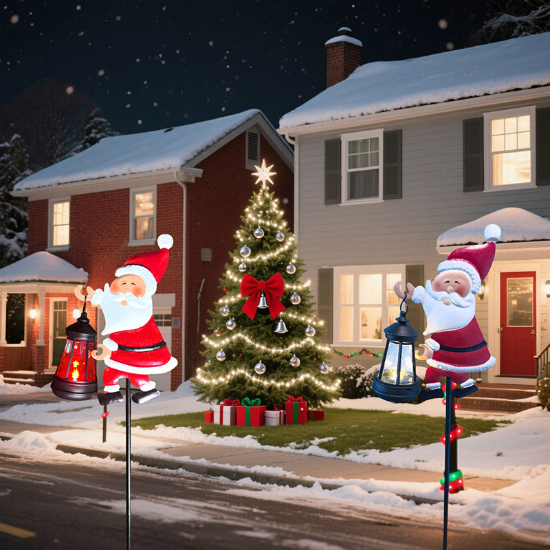 🎅 Božičkova solarna svetilka - Čarobna svetloba bo vaš vrt napolnila s prazničnim sijajem. ✨-SI