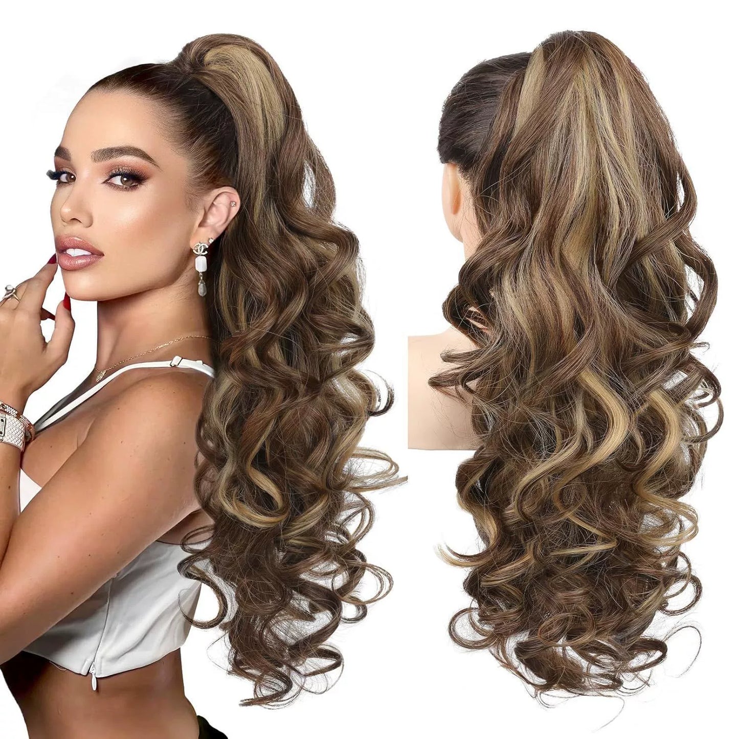 🔥 Časovno omejena promocija – 50 % popusta 👩💕 Lasni podaljški s sponko za čop 🙋‍♀️-SI