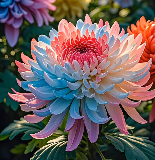 🌸Σπόροι παιώνιας με άνθη χρυσάνθεμου-GR