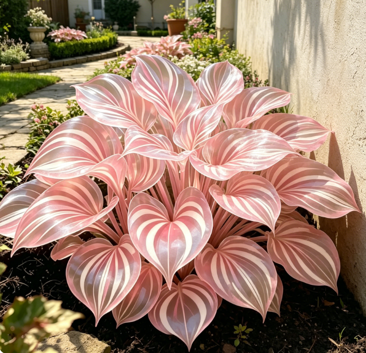💎 Reta, įvairiaspalvė, opalinė hosta 🌿 Nuostabi lapija, kuri žėri visą sezoną-LT