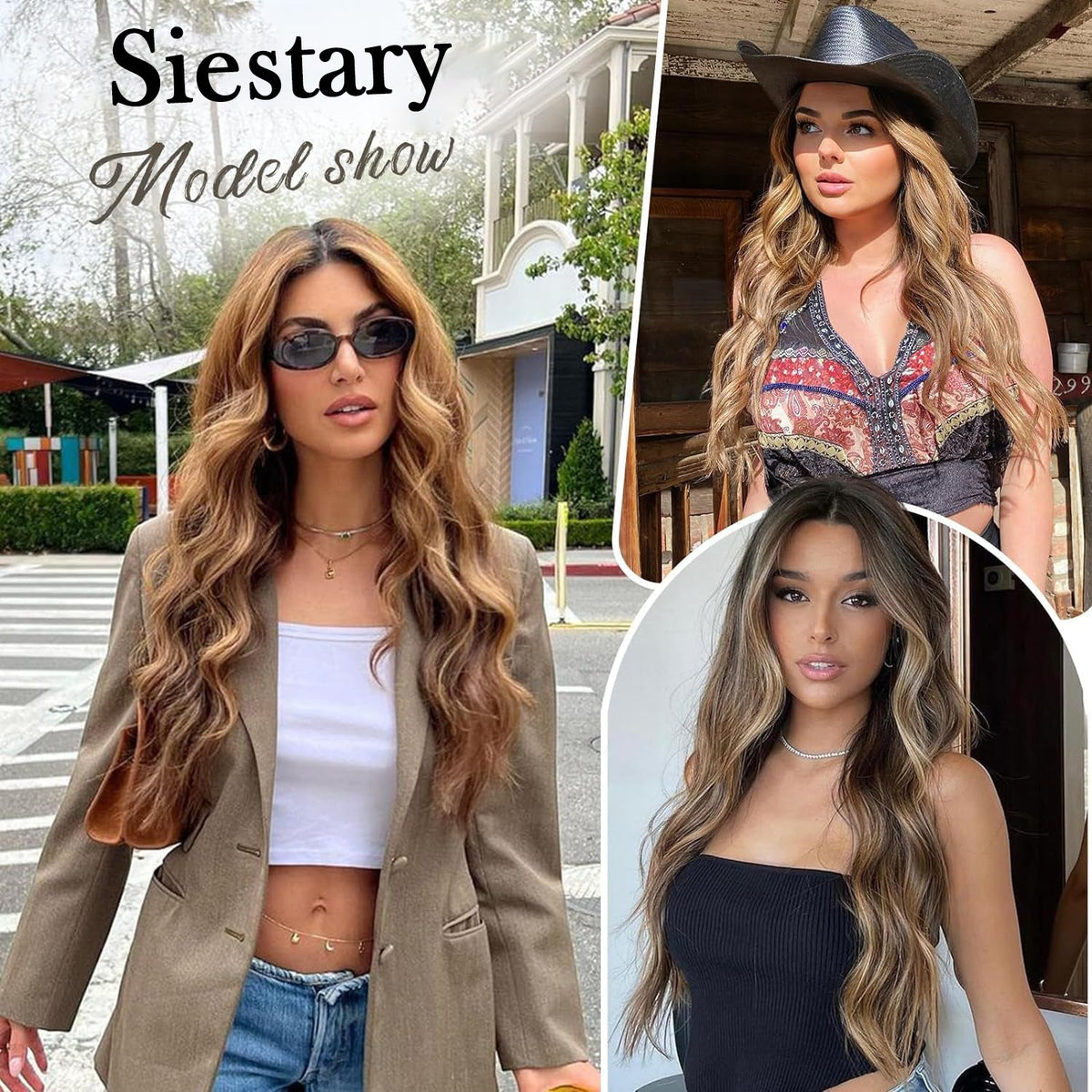 💖 ΤΩΡΑ 50% ΕΚΠΤΩΣΗ! 💁 Γυναικεία μακριά κυματιστή περούκα με ντεγκραντέ - φυσική εμφάνιση, ρυθμιζόμενο καπέλο, ανθεκτικές στη θερμότητα ίνες για καθημερινό styling 🌟📦-SI