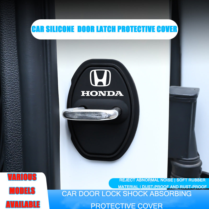 Silikoninis automobilio durelių spynos apsauginis dangtelis (4 vnt.)-LT