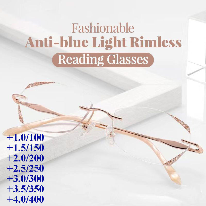 Fashion Pousbo® Anti-Blue Frameless Reading Glasses-SI 