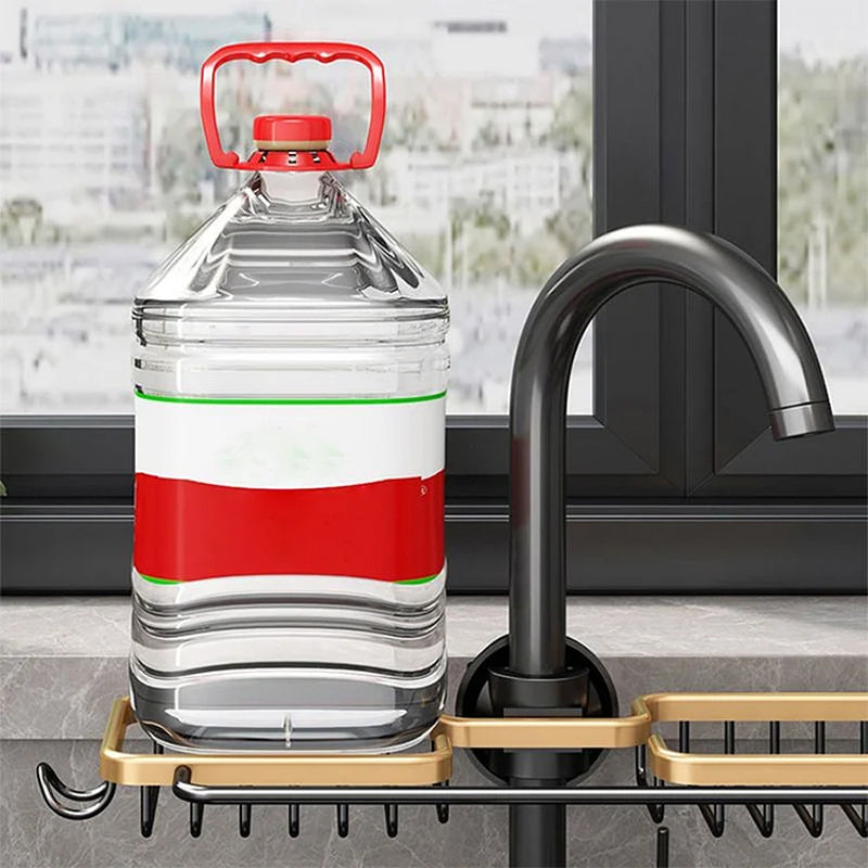 【🔥Nauji produktai 2025】💧Korozijai atsparus aliuminio maišytuvo sifonas – praktiškas laikymas šalia kriauklės-LT