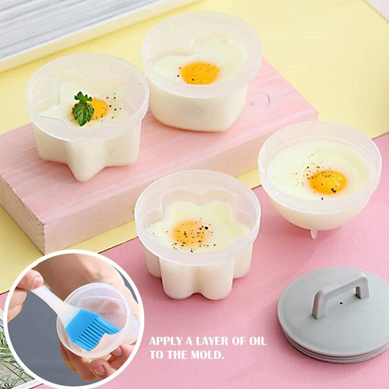 Zavi kietai virtų kiauņši formelė 🥚🥚 4 μονάδες/komplektas su teptuku-LT