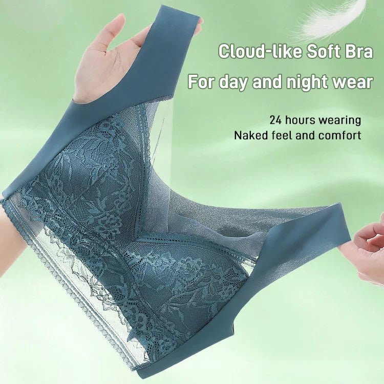 👙 Super patogi ir minkšta moteriška nėriniuota liemenėlė be plieninio žiedo【✨1 + 1 nemokamai】-LT