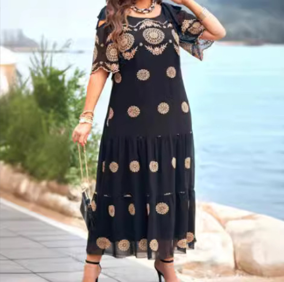 [S-4XL] Νέο κομψό, άνετο και υψηλής ποιότητας φόρεμα του 2025-GR