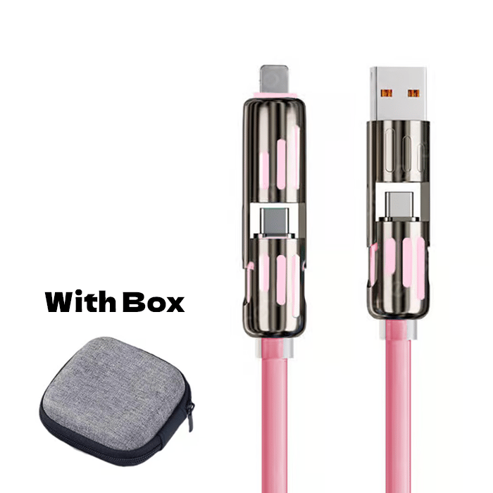 🔥4 viename USB įkrovimo laidas, greitas įkrovimas⚡-LT