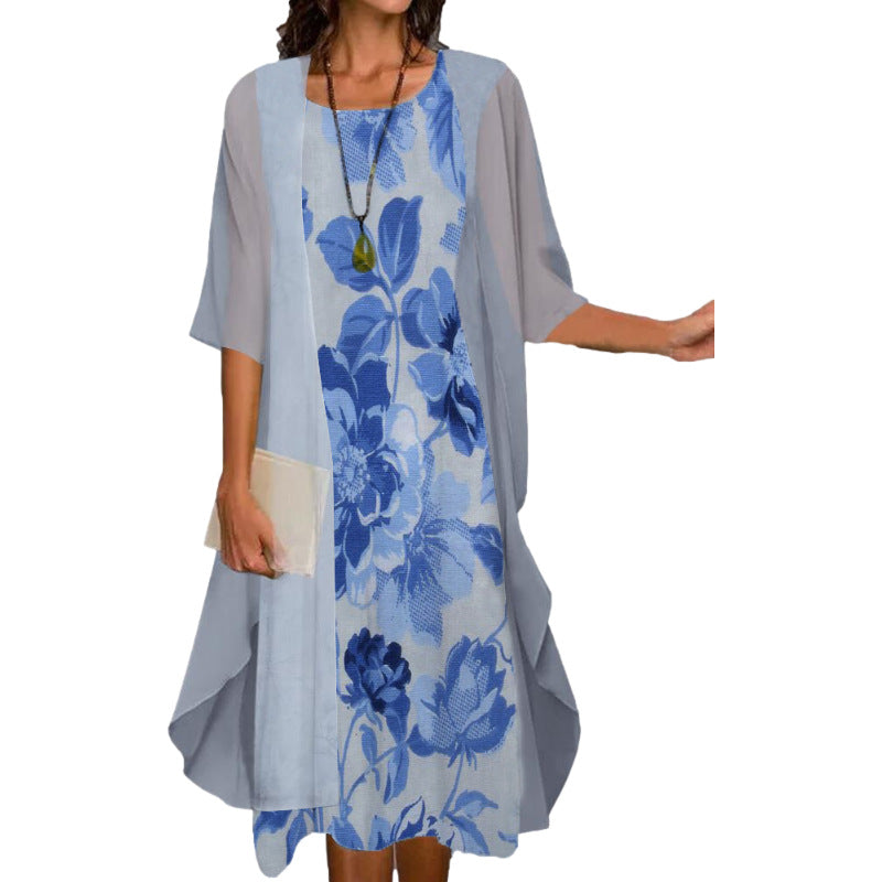 🥰 Κομψό κοστούμι δύο τεμαχίων: half maniki + dress-GR