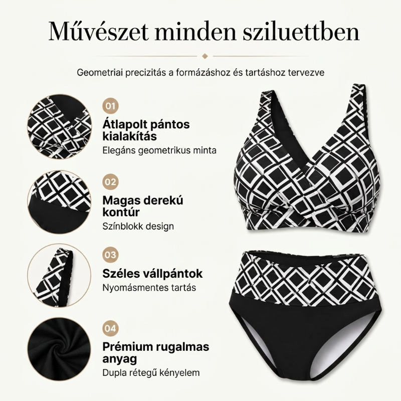 👙🌊Ženski dvodelni bikini komplet z visokim pasom-SI