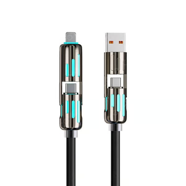 🔥4 viename USB įkrovimo laidas, greitas įkrovimas⚡-LT