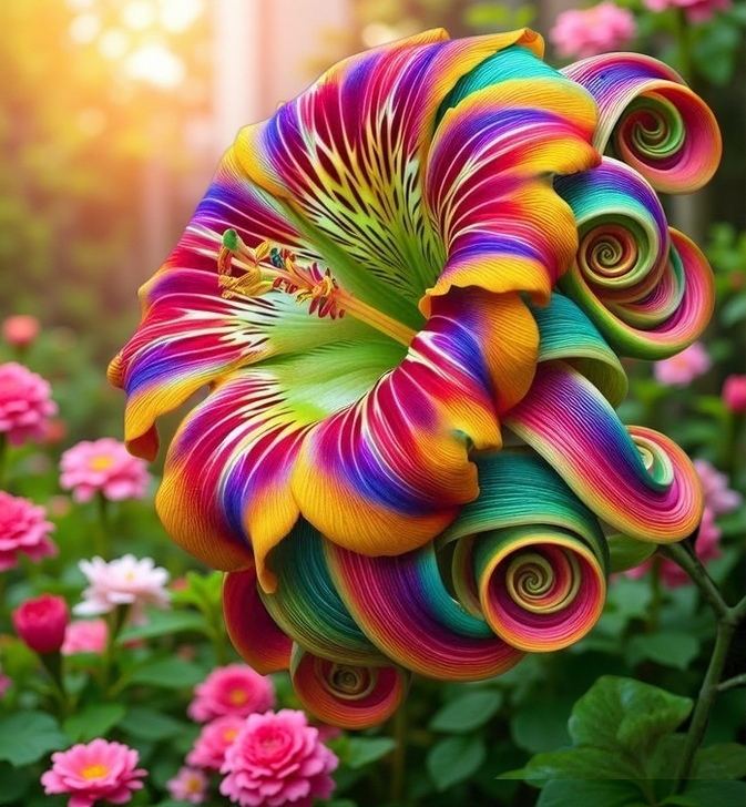 🌈Vaivorykštės sūkurio spiralinės gėlės sėklos - reta gėlė-LT