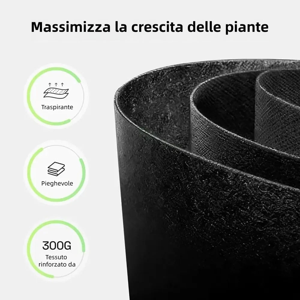 🌱 Paket 5 vrečk za gojenje s prostornino 19 litrov (5 galon) – trpežni, zračni lončki iz blaga z ročaji za zelenjavo, rože in sadje-SI