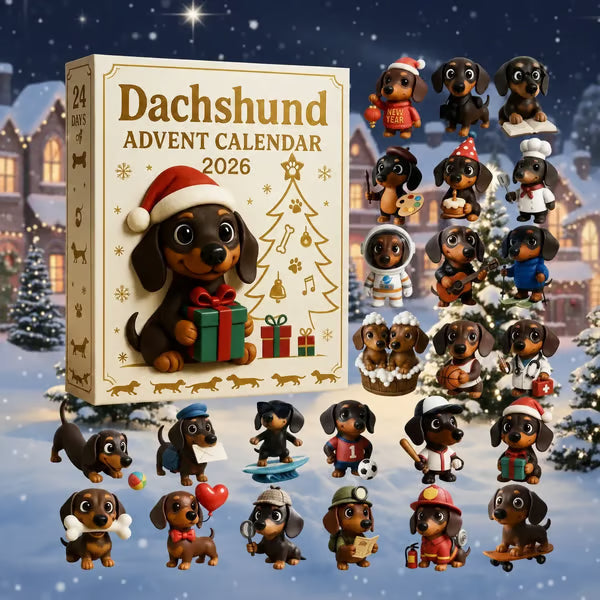 🎄🐾 Adventni koledar za jazbečarje za leto 2026 🐶✨-SI