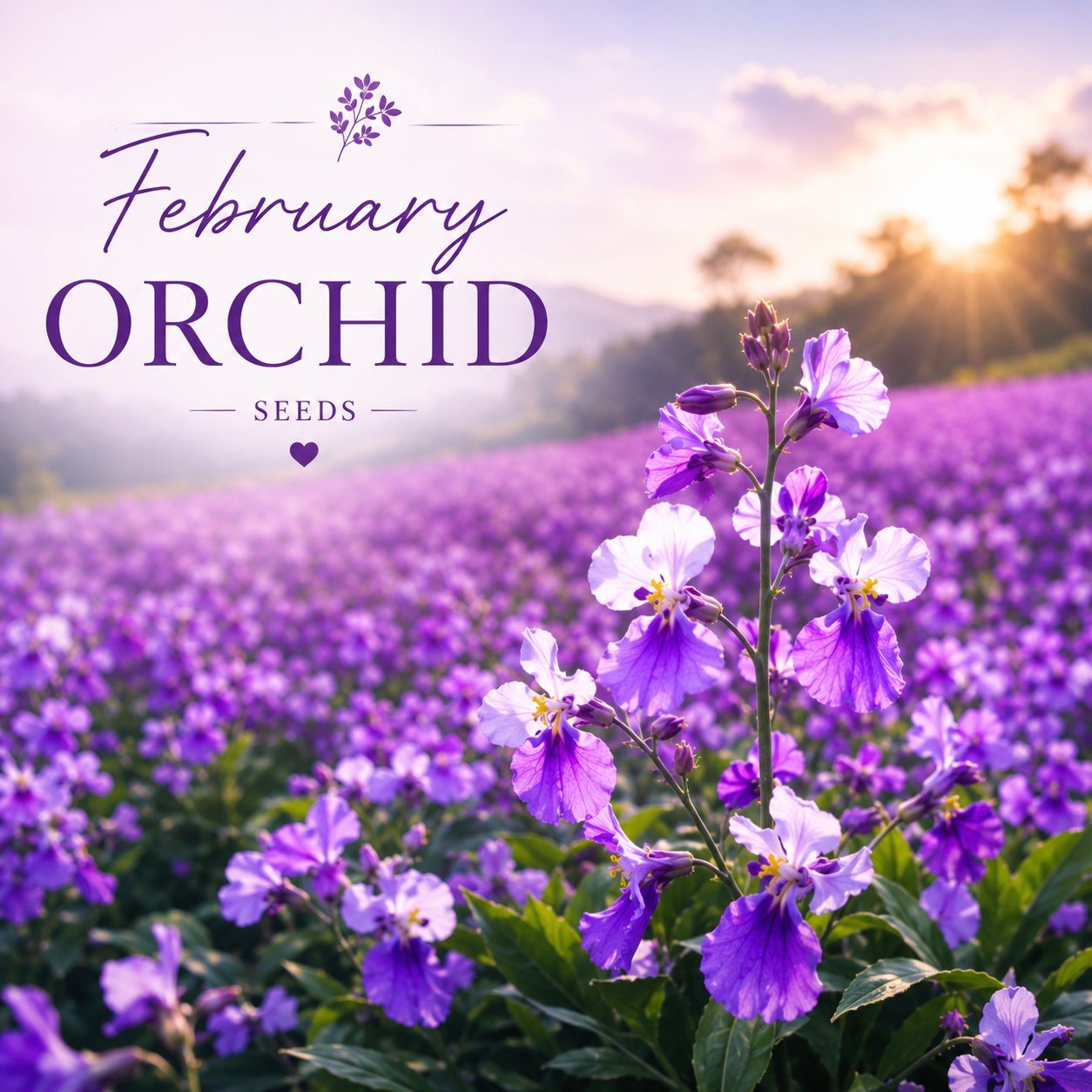 💜Februarska semena orhidej | Infinity Purple Sea-SI