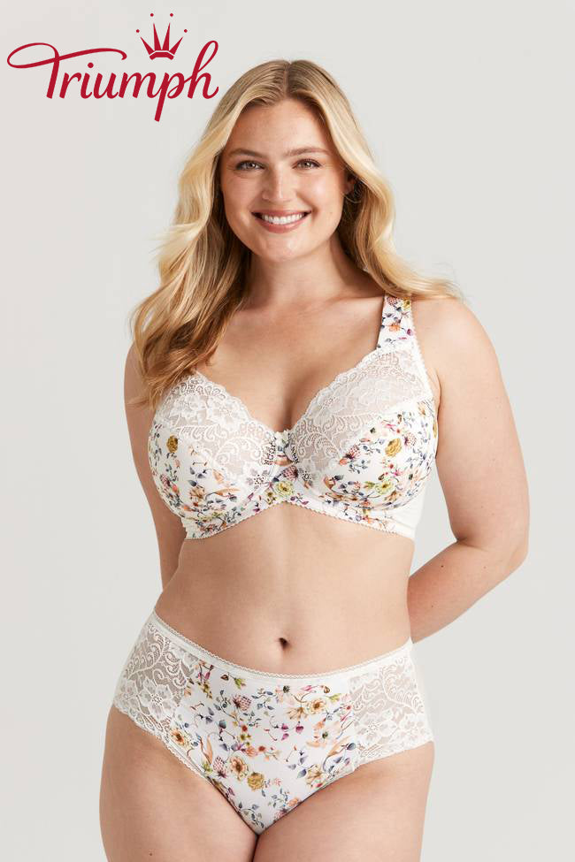 Triumph® 3-delni modrček💖 iz čipke s cvetličnim vezenjem-SI
