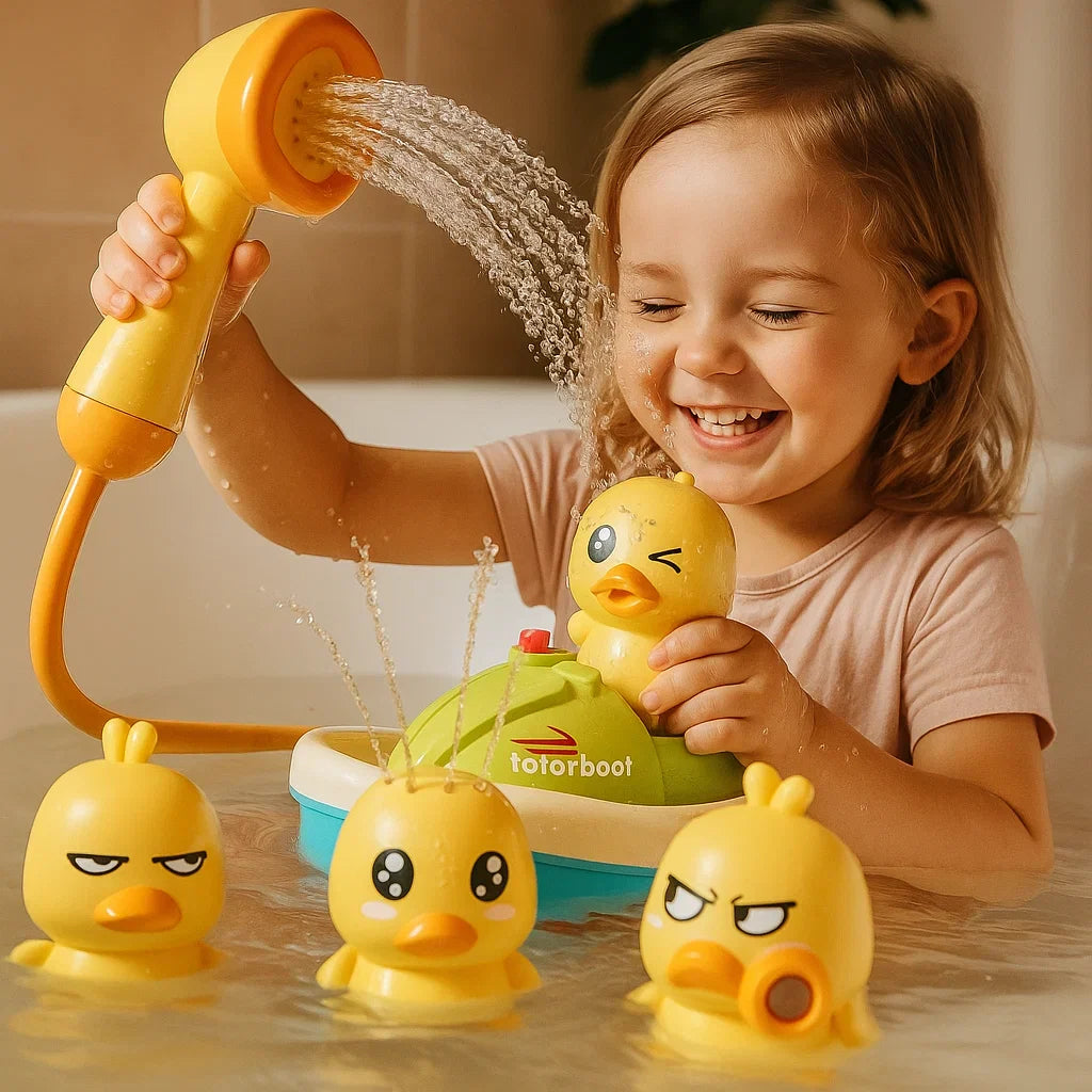 🦆 Električna vodna igrača z račjim čolnom – pljuskanje vode in interaktivna zabava! 💦-SI