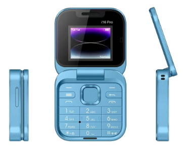 Salokāms telefonys ar atvāžamo pogu