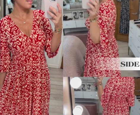 👗 Mini suknelė marginta V formos iškirpte 