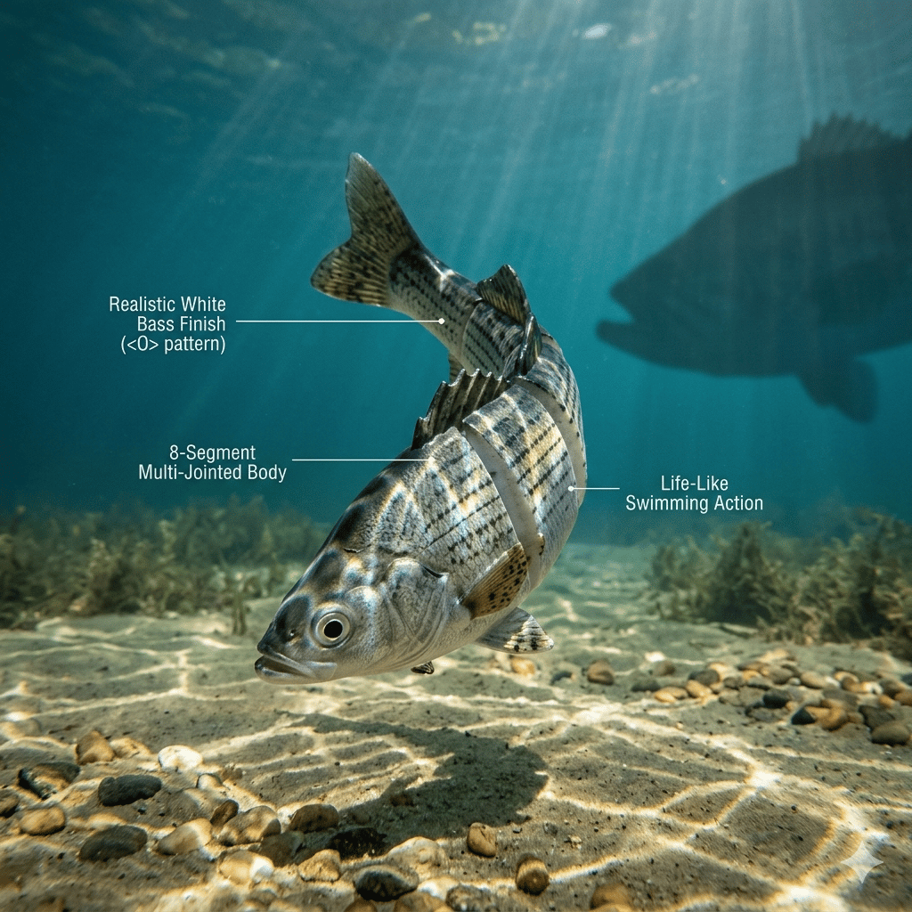 🌊Prevladajte vodo: Ozark Trail 5-palčna večdelna vaba za belega brancina🐟-SI