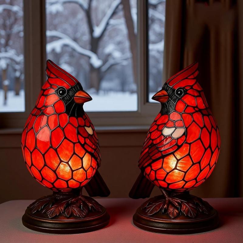 ⏰Paskutinė išpardavimo diena – 49 % nuolaida🐦Rankų darbo paukščio formos lempa, kulto lyderis raudonu kostiumu-LT