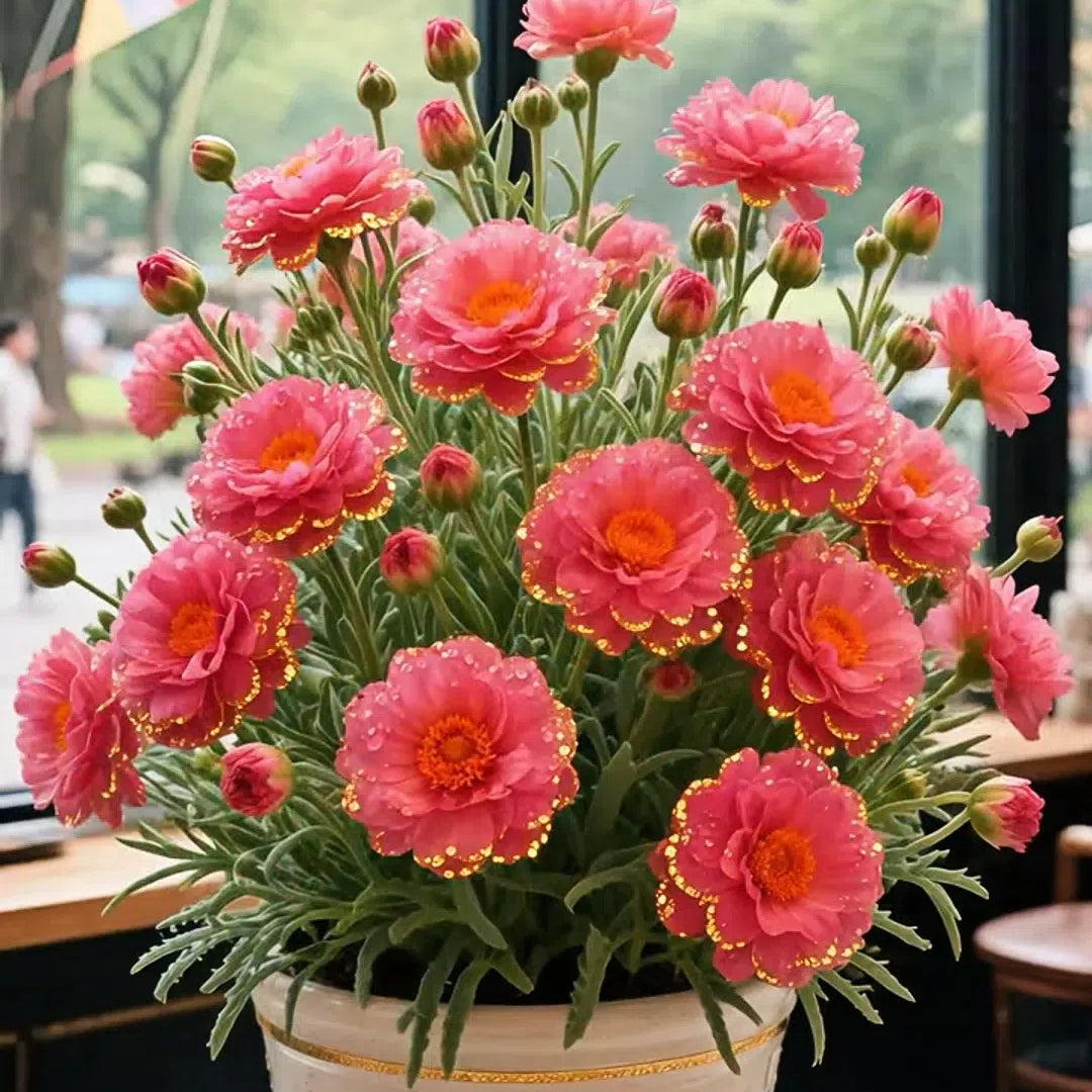 Auksinė nėrinių portulaka🌸✨ Nuostabūs dvigubi žiedai, suteikiantys nepastebimą vasaros spalvų gamą-LT