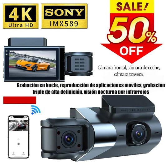Automobilinis HD WiFi su trimis įrašais 